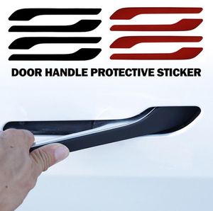 4PCS Auto -deurgreep Wikkelbedekking voor Tesla Model 3 Y Koolstofvezel Protector Sticker voor Tesla 2021 M3 Antiscratch -accessoires3224668