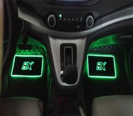 Lampe d'ambiance intérieure de voiture, 4 pièces, tapis de sol, lampe décorative LED, contrôle par application, lumière clignotante colorée rvb avec télécommande 5838704