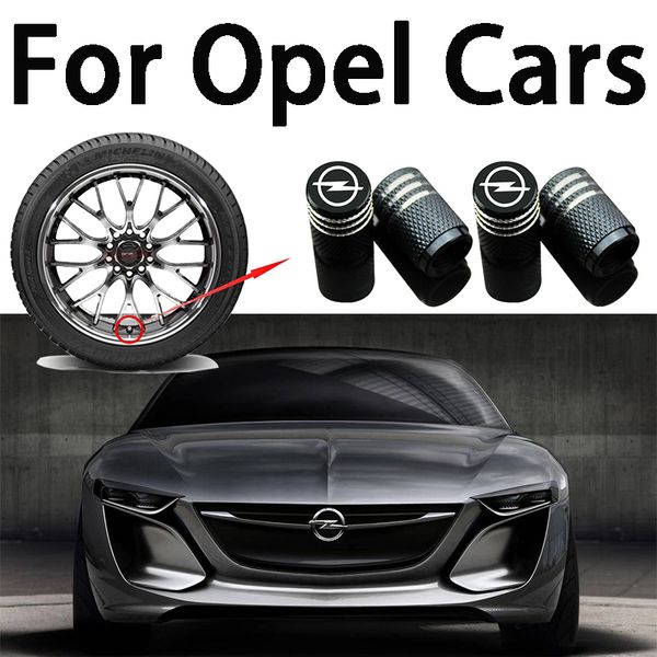 4 Uds. Piezas de coche, tapas de válvulas de neumáticos para Opel Opc Astra Insignia Corsa Mokka Vectra 3D, accesorios de tapa de aire de vástago de neumático de Metal