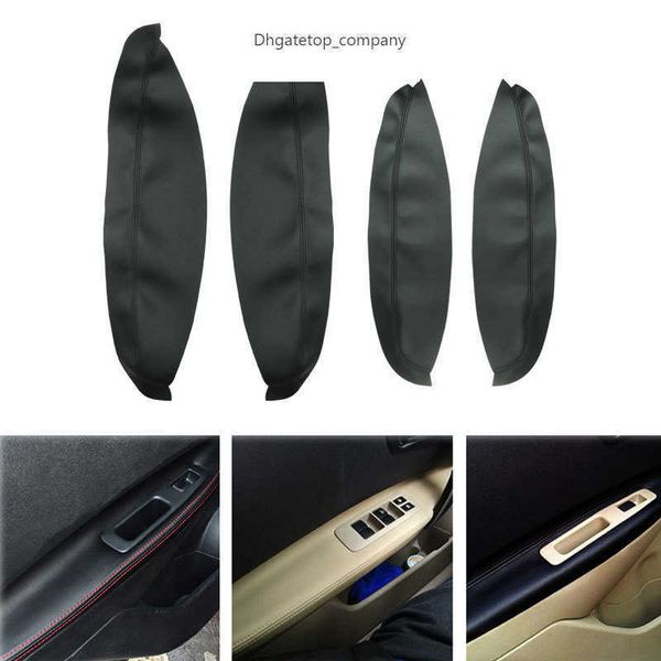4 pièces voiture-style microfibre cuir porte accoudoir Protection couverture accoudoir latéral panneau couverture pour Nissan Qashqai J10 2007-2015