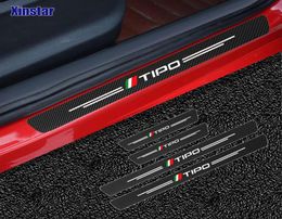 Autocollant de seuil de porte de voiture en Fiber de carbone, 4 pièces, pour Fiat TIPO, accessoires automobiles 5212757