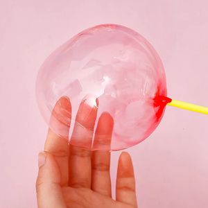 4 Stuks Klassieke Rekwisieten Magic Bubble Lijm Speelgoed Blazen Kleurrijke Bal Plastic Ballon Zal Niet Barsten Veilig Voor Kinderen jongens Meisjes Gift 240301