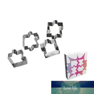 4 stks Cookie Cutter Verschillende Jigsaw Puzzle Shapes Roestvrijstalen bakken Tool