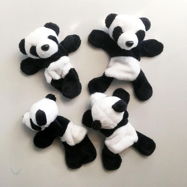 4 Uds. De Panda de peluche suave bonito, adhesivo magnético para refrigerador, calcomanía de dibujos animados, regalo, recuerdo, decoración del hogar, accesorios de cocina