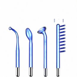 4 stks Darsval Hoge Frequentie Gezichtselektrode Nozzle Attachment 4 stks Glazen Buizen Ne Arg Blauw licht mengen Gezicht Huidverzorging g1UM #