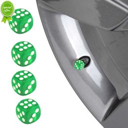 4 pièces dés style Valve bouchons de tige voiture moto vélo pneu Valve bouchons poussière Air Port décor couvre Transparent vert accessoires