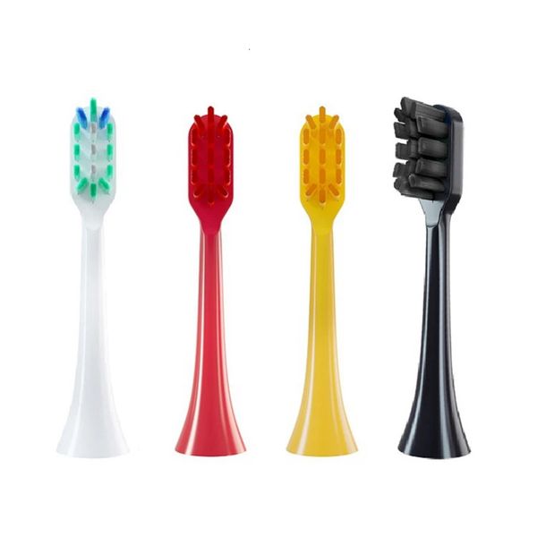 Têtes de brosse à dents de différentes couleurs, poils souples, pièces de rechange électriques, accessoires 240309, 4 pièces