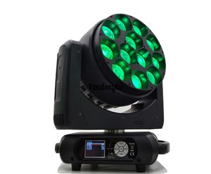 4 -stcs Movinghead Bee Eye DJ Party Light 12x40W 4in1 RGBW DMX Lyre Led Beam Wash Moving Head Zoom Lighting