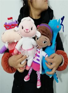 4 pièces Doc docteur fille en peluche ensemble de jouets Dottie hippopotame Lambie mouton Dragon doux peluche poupées LJ2009029321319