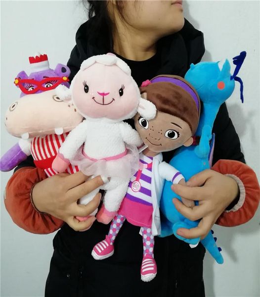 4 pièces Doc docteur fille en peluche ensemble Dottie hippopotame Lambie mouton Dragon doux peluche poupées 10115956481