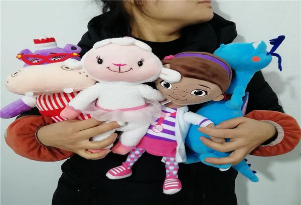 4 pièces Doc docteur fille en peluche ensemble Dottie hippopotame Lambie mouton Dragon doux peluche poupées 10111060998