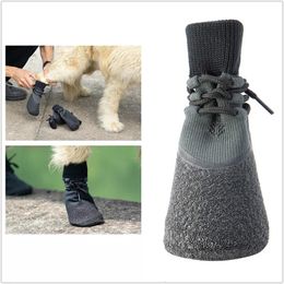 Chaussures chaudes antidérapantes pour animaux de compagnie, 4 pièces, respirantes, vêtements de pluie, chaussettes souples, bottes pour chats, petites et grandes pattes, Dla Psa Perros Botas 240119