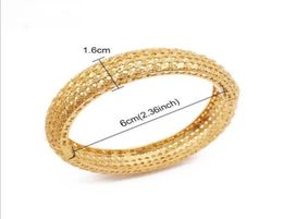 4pcs Dubai Jewelry Couple Bracelet Copper Gold Color Bride Wedding Charms Bangles For Men Women Jewelry Y112685007273933620