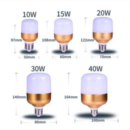 4PCS E27 LED BULB 220V LEDS LAMP Spot Ampoule Lightbollen Bombilla 5W 10W 15W 20W 30W LAMPADA SMD2835 Spotlight voor koude Witte indoor huisverlichting woonkamer keuken
