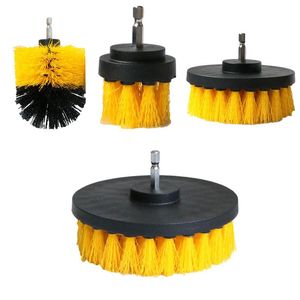 4pcs Brosse à forage électrique Power Scurber lavage Brosse de nettoyage Brosse d'outil