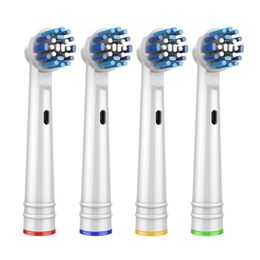 Têtes de brosse de rechange pour brosse à dents électrique, 4 pièces, pour poils sensibles