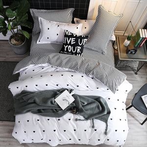 4 pièces mode Simple Style maison ensembles de literie linge de lit housse de couette drap plat ensemble de literie hiver complet roi simple reine