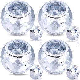 4 STKS Flash Disco Ball Cups Unieke Cocktail Glazen Bar Gereedschap Party Zaklamp Stro Wijn Bekers Drinken 240122