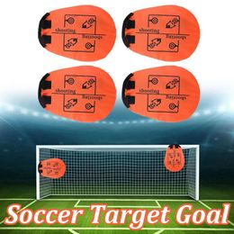 4pcs Football Training cible accessoires d'aide Aid Soccer Shooting cible objectif Net Net Portable Durable Equipment for Kick Practice 240507