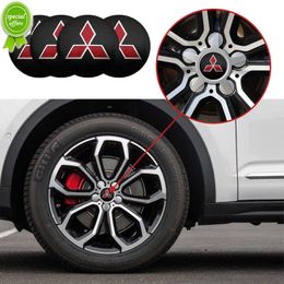 4 stuks Voor Mitsubishi RalliArt ASX Galant Pajero Montero Lancer 56mm 60mm Auto Wiel Center Wieldoppen Emblem sticker Auto Decals