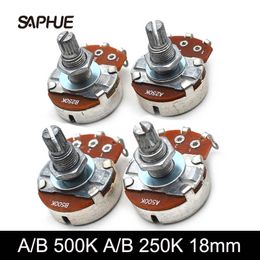 4PCS Full Size A500K/B500K/A250K/B250K Splitschacht 18 mm Gitaar Volume Tone Big Pots Potentiometer voor elektrische gitaarbas