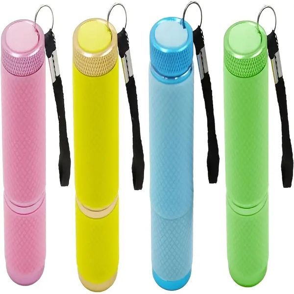 4pcs Glow en lampe de poche sombre, lampe de poche à la main en caoutchouc, lumière portable pour le camping, la randonnée, l'urgence