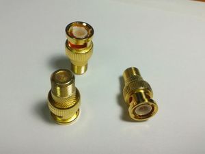 4 stks Vergulde F-type Vrouw naar BNC Mannelijke RF Coax Connector Adapter CCTV RG59