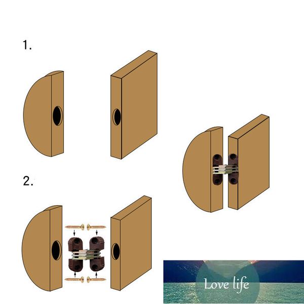 4 unids oculta puerta plegable barril bisagra cruzada plástico invisible bisagras ocultas para mesa de comedor Muebles de conexión Fábrica de fábrica Precio de fábrica de calidad de diseño