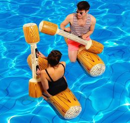 4 piezas de la piscina inflable Battle Log Rafts al aire libre para niños 812 adultos luchando contra los juguetes del flotador favores de la playa favores de verano 3098498