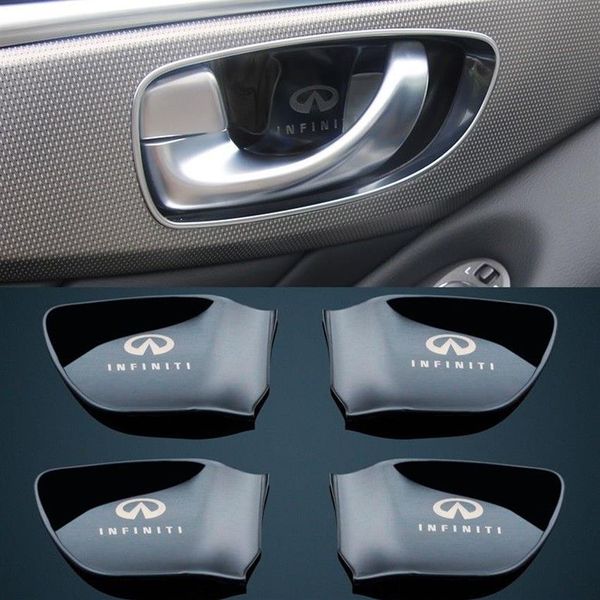 Garniture de décoration de couvercle de bol de poignée de porte intérieure intérieure de 4 pièces pour Infiniti Q50 QX603090