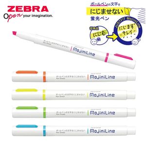 4pcs Japon Zebra Highlighter Single Head Marker Pen Set Non Tacherie Mojiniline Wks22 Couleur Lumière Student School Stationery 240425