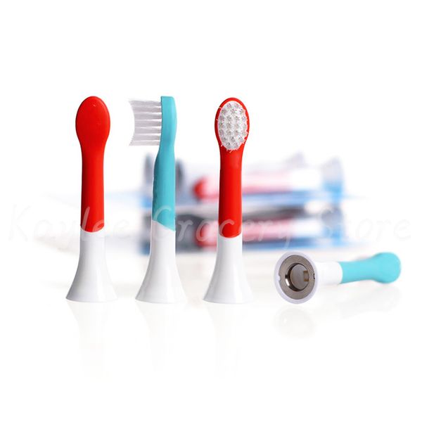 4pcs Kids Electric Brosse têtes de brosse à dents pour Philips Sonicare Kids HX6044 HX6042 R710 RS910 Enfants Remplacement Brosse dentaire