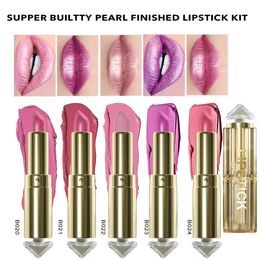 4 STKS Koreaanse Langdurige Waterdichte Magic Lipstick Glitter Parelmoer Shimmer Naakt Kleur Matte Groothandel 240111