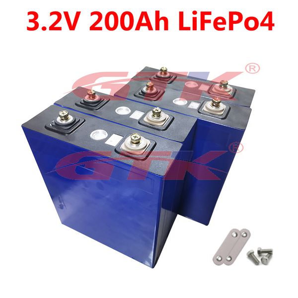 4pcs grande capacité Great LifePO4 Batterie 200ah Cell 3.2V Lithium BATERIA POUR DIY 12V Battery Pack Véhicule d'alimentation solaire