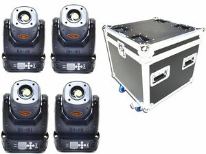 4pcs LED 150W Bewegende kop en FlightCase Gobo Light met Roto Gobos 5 Face Roto Prism DMX Controller LED Spot Moving Head Light Disco DJ Stage Light