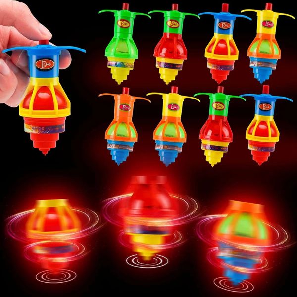 4pcs LED Creative Glow Rotating Gyro Toy Kids Birthday Party Favor Favorgarten Award Giveaways Giveaways Childre