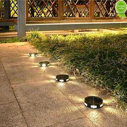 4 pçs LED solar plug-in subterrâneo lâmpada jardim lâmpada de parede de uso duplo ao ar livre à prova d'água decoração de paisagem jardim lâmpada de paisagem