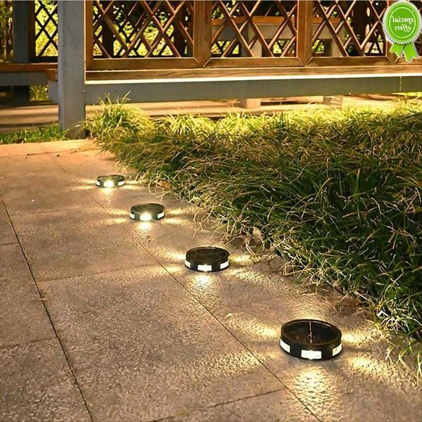 4 pçs LED solar plug-in subterrâneo lâmpada jardim lâmpada de parede de uso duplo ao ar livre à prova d'água decoração de paisagem jardim lâmpada de paisagem