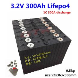 4 pièces lifepo4 cellule 3.2v 300ah haute capacité lifepo4 batterie au lithium pour véhicule électrique voiture bateau onduleur stockage d'énergie solaire