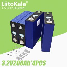 4pcs liitokala 3.2v 200AH lifepo4 batterie lithium iron phosphate piles pour les campeurs ondulés chariot de golf
