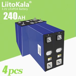4PCS Liitokala 3.2V 240AH LIFEPO4 Lithium Iron Fosfaat Batterij Pack Diy 12V 24V 36V 48V Zonne -oplaadbare cel