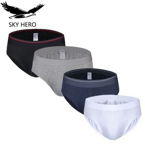 4pcs / lot 100% coton sous-vêtements masculins sous-vêtements masculins hommes slip homme slips calzoncillos hombre homme sexy nkd slip Y19042302