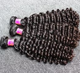 4pcs / lot 830 pouces faisceaux de cheveux brésiliens VirginHair vague profonde tisse trame humaine non transformés couleur naturelle2785562