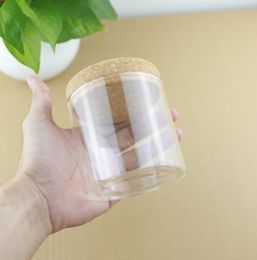 4 stks / partij 85 * 80mm 350 ml Keuken opslag Glasfles Food Jar Container Transparante Containers Cork Flessen Jarshigh Qualtity