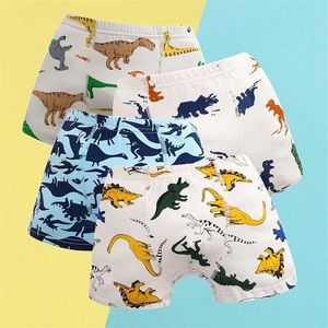 4pcs / lot slips pour garçons sous-vêtements enfants boxer culottes pour 2-10 ans doux coton biologique adolescent pantalons pour enfants 211122