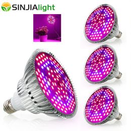 4pcslot Full Spectrum LED Grow Lights 30W 50W 80W Th Lámpara Phytolamps para plantas Bulbos de flores Rium Caja interior Y200917