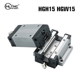 4pcs / lot HGH15CA HGW15CC Block de curseur HGH15 CA HGW15 HGW15 CC Cage en acier de la bride Ajustement HGR15 Guide linéaire Rail pour CNC