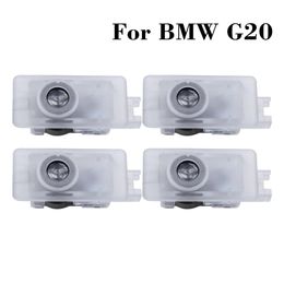 Projecteur LED de lumière de porte de voiture, Laser de courtoisie, Logo de bienvenue, lampes, accessoires pour BMW G20 G21 Z4 M4, nouvelle série 3, 4 pièces/lot