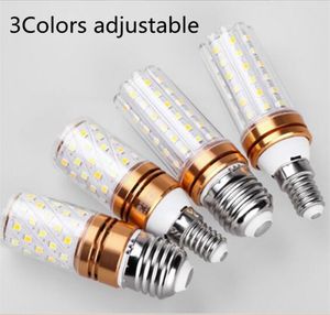 4 pièces/lot LED ampoule de maïs E27 E14 SMD 2835 pas de scintillement ampoules lampe 12W 16W 220V lustre bougie LED s lumière pour la décoration de la maison D2.5