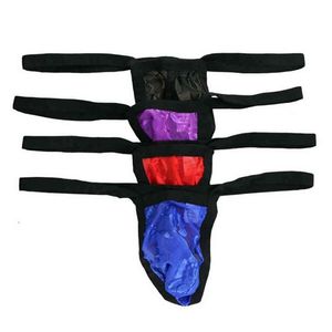 4PCS / Lot Mens Lace G-strings Sexy See Through Penis Brief Sissy Bulge Pouch T-back Thong Mens Low Rise Transparent Gay Underwear Y220426